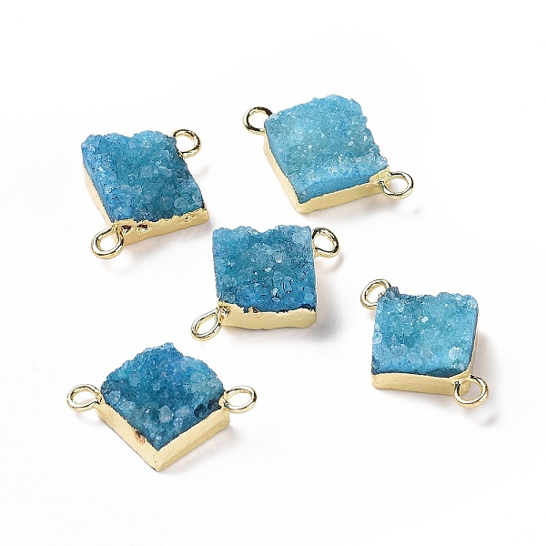 PandaHall Natural Druzy Quartz Links connectors, with Brass Findings, Square, Silver, Deep Sky Blue, 16~18x13~14x6~8mm, Hole: 2mm Quartz...
PandaHall Natural Druzy Quartz Links connectors, with Brass Findings, Square, Silver, Deep Sky Blue, 16~18x13~14x6~8mm, Hole: 2mm Quartz...