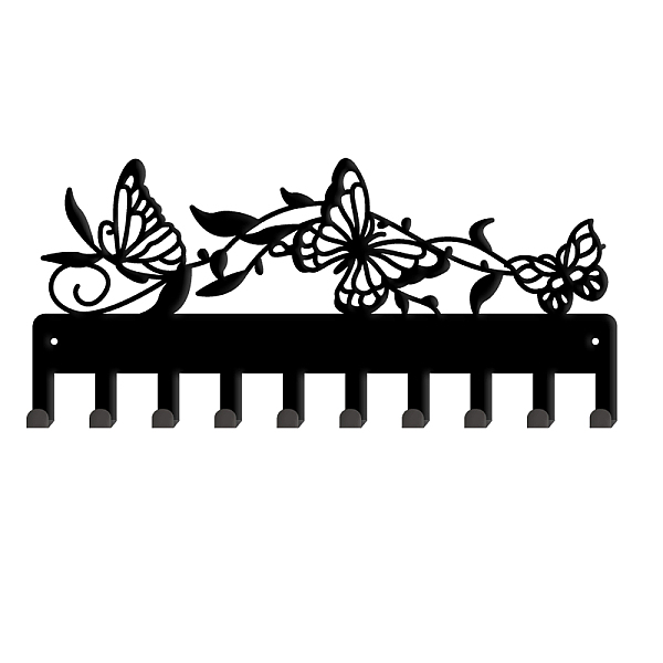 PandaHall SUPERDANT Butterfly Metal Key Holder 10 Hooks Vine Black Iron Wall Mounted Hooks for Bag Clothes Key Hanging Wall Decoration...
PandaHall SUPERDANT Butterfly Metal Key Holder 10 Hooks Vine Black Iron Wall Mounted Hooks for Bag Clothes Key Hanging Wall Decoration...