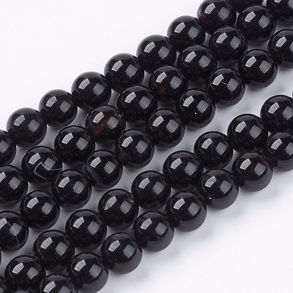 PandaHall Natural Black Onyx Beads Strands, Grade AB, Round, Dyed & Heated, Black, 6mm, Hole: 0.8mm, about 65pcs/strand, 15.5 inch Black...
PandaHall Natural Black Onyx Beads Strands, Grade AB, Round, Dyed & Heated, Black, 6mm, Hole: 0.8mm, about 65pcs/strand, 15.5 inch Black...