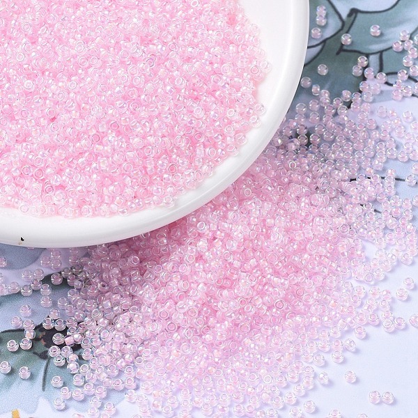 PandaHall MIYUKI Round Rocailles Beads, Japanese Seed Beads, (RR272) Pink Lined Crystal AB, 11/0, 2x1.3mm, Hole: 0.8mm, about 1100pcs/bottle...
PandaHall MIYUKI Round Rocailles Beads, Japanese Seed Beads, (RR272) Pink Lined Crystal AB, 11/0, 2x1.3mm, Hole: 0.8mm, about 1100pcs/bottle...