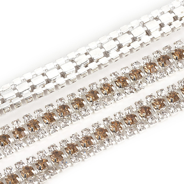 PandaHall Brass Rhinestone Strass Chains, with Spool, Three Rows Rhinestone Cup Chains, Silver, Smoked Topaz, 8.5mm, about 10yards/roll..., Yellow
PandaHall Brass Rhinestone Strass Chains, with Spool, Three Rows Rhinestone Cup Chains, Silver, Smoked Topaz, 8.5mm, about 10yards/roll..., Yellow