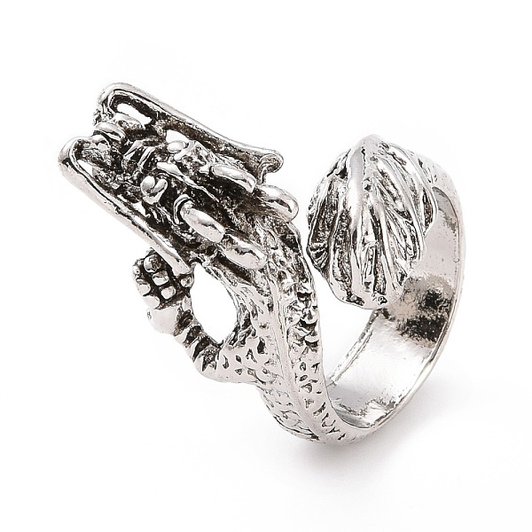 PandaHall Dragon Wide Band Rings for Men, Punk Alloy Cuff Rings, Antique Silver, US Size 6 3/4(17.2mm), 6.5mm Alloy
PandaHall Dragon Wide Band Rings for Men, Punk Alloy Cuff Rings, Antique Silver, US Size 6 3/4(17.2mm), 6.5mm Alloy