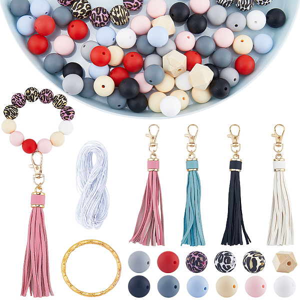PandaHall SUNNYCLUE DIY Leopard Pattern Keychain Making Kit, Including Polygon & Round Silicone & Unfinished Wood Beads, PU Leather Tassel..., Multicolor
PandaHall SUNNYCLUE DIY Leopard Pattern Keychain Making Kit, Including Polygon & Round Silicone & Unfinished Wood Beads, PU Leather Tassel..., Multicolor