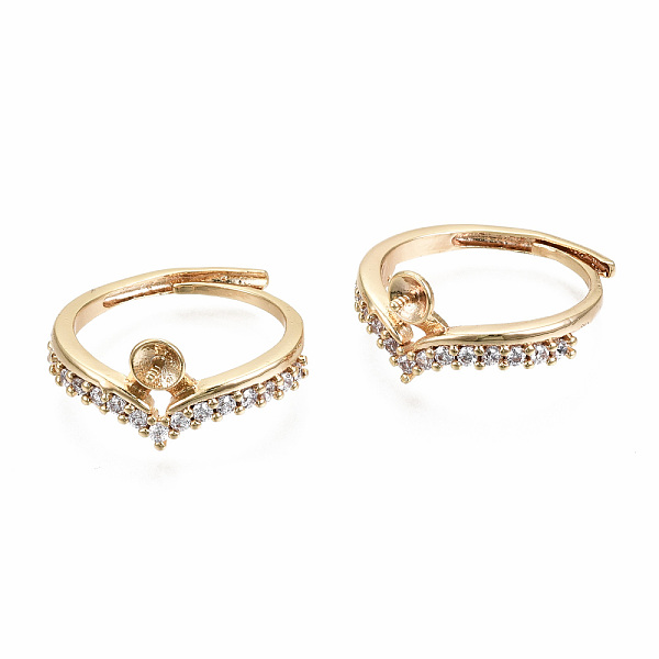 PandaHall Brass Micro Pave Clear Cubic Zirconia Peg Bails Cuff Finger Ring Settings, for Half Drilled Bead, Nickel Free, Real 18K Gold...
PandaHall Brass Micro Pave Clear Cubic Zirconia Peg Bails Cuff Finger Ring Settings, for Half Drilled Bead, Nickel Free, Real 18K Gold...