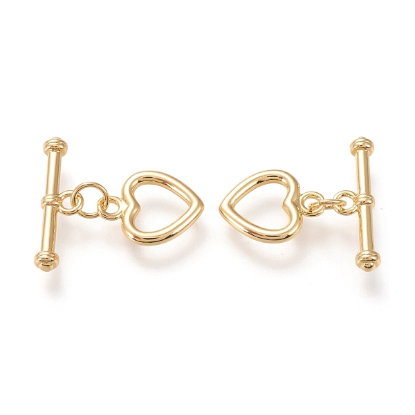 PandaHall Brass Toggle Clasps, Long-Lasting Plated, Heart & Bar, Real 18K Gold Plated, Heart: 14x11x1.7mm, Hole: 1.8mm, Bar: 20x6x3mm, Hole...
PandaHall Brass Toggle Clasps, Long-Lasting Plated, Heart & Bar, Real 18K Gold Plated, Heart: 14x11x1.7mm, Hole: 1.8mm, Bar: 20x6x3mm, Hole...