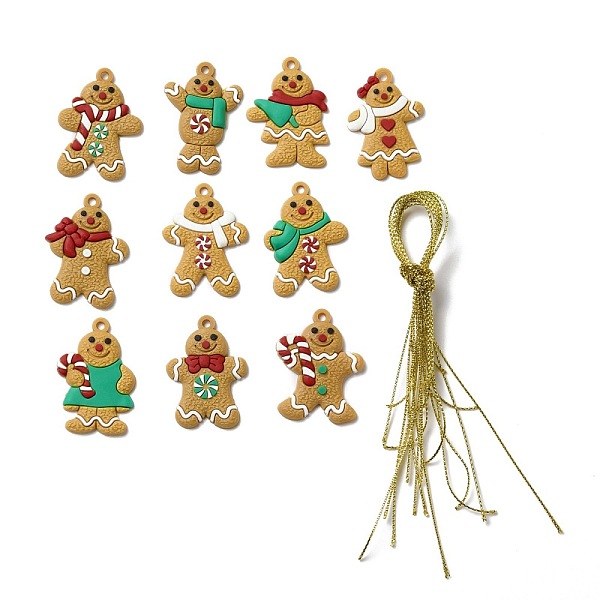 PandaHall PVC Hanging Decorations, with Cord, Gingerbread Man, for Christmas, Mixed Color, Pendant: 38~40x25.5~29.5x3~3.5mm, Hole: 2.7~3mm..., Multicolor
PandaHall PVC Hanging Decorations, with Cord, Gingerbread Man, for Christmas, Mixed Color, Pendant: 38~40x25.5~29.5x3~3.5mm, Hole: 2.7~3mm..., Multicolor