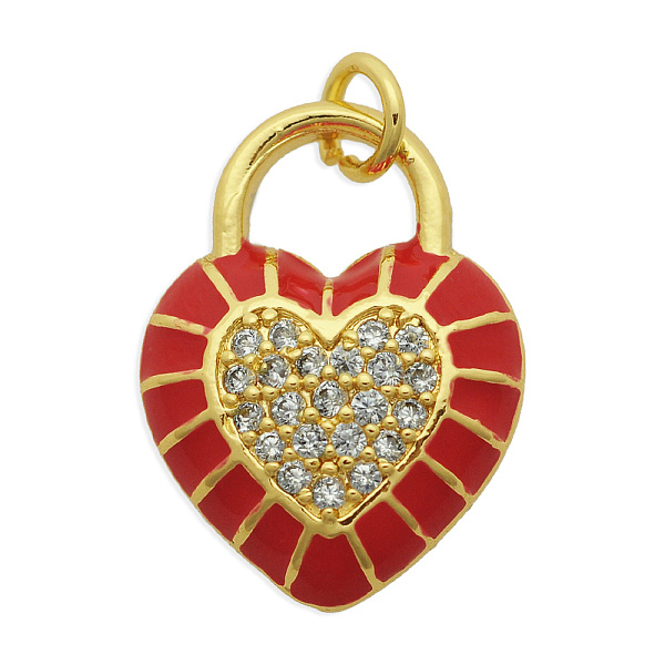 PandaHall Brass Micro Pave Clear Cubic Zirconia Pendants, with Enamel and Jump Rings, Light Gold, Cadmium Free & Nickel Free & Lead Free..., Red
PandaHall Brass Micro Pave Clear Cubic Zirconia Pendants, with Enamel and Jump Rings, Light Gold, Cadmium Free & Nickel Free & Lead Free..., Red