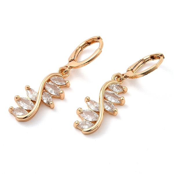 PandaHall Rack Plating Golden Brass Dangle Leverback Earrings, with Cubic Zirconia, Leaf, Clear, 35x10mm Cubic Zirconia Leaf Clear
PandaHall Rack Plating Golden Brass Dangle Leverback Earrings, with Cubic Zirconia, Leaf, Clear, 35x10mm Cubic Zirconia Leaf Clear