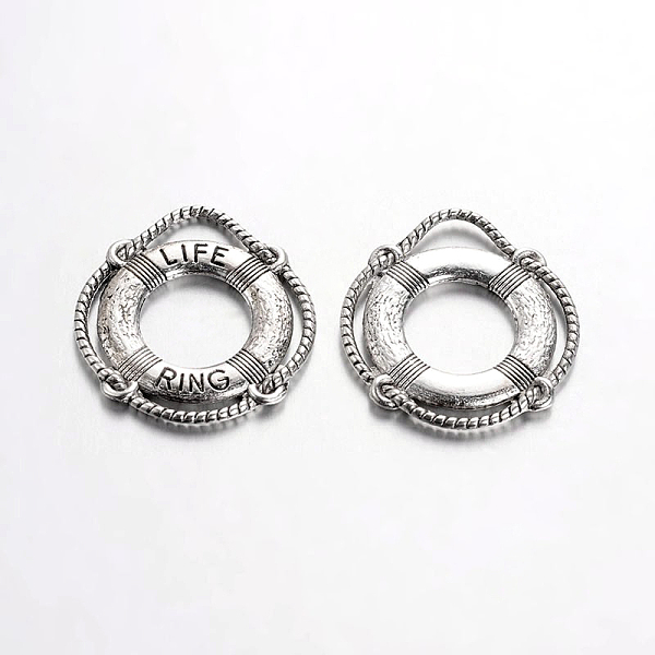 PandaHall Tibetan Style Alloy Pendants, Cadmium Free & Lead Free, Life Ring/Lifebuoy/Cork Hoop, Antique Silver, Size: about 24mm long, 22mm...
PandaHall Tibetan Style Alloy Pendants, Cadmium Free & Lead Free, Life Ring/Lifebuoy/Cork Hoop, Antique Silver, Size: about 24mm long, 22mm...