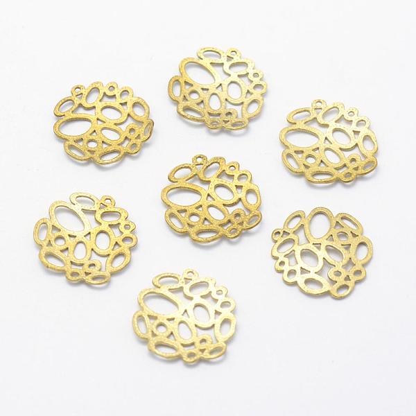 PandaHall Brass Filigree Joiners Links, Lead Free & Cadmium Free & Nickel Free, Flower, Raw(Unplated), 16.5x15.5x1mm Brass Flower
PandaHall Brass Filigree Joiners Links, Lead Free & Cadmium Free & Nickel Free, Flower, Raw(Unplated), 16.5x15.5x1mm Brass Flower