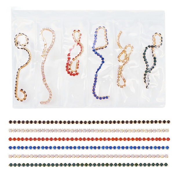 PandaHall Rhinestone Cup Chains, Nail Art Decoration Accessories, Golden, 100x2mm, about 6strands/bag Rhinestone Others Multicolor
PandaHall Rhinestone Cup Chains, Nail Art Decoration Accessories, Golden, 100x2mm, about 6strands/bag Rhinestone Others Multicolor