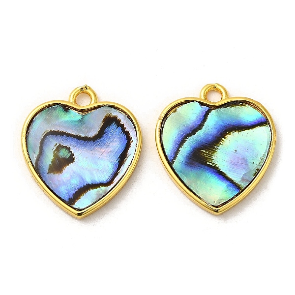 PandaHall Natural Paua Shell Pendants, Heart Charms with Brass Findings, Golden, 19x17x2.5mm, Hole: 2mm Paua Shell Heart
PandaHall Natural Paua Shell Pendants, Heart Charms with Brass Findings, Golden, 19x17x2.5mm, Hole: 2mm Paua Shell Heart