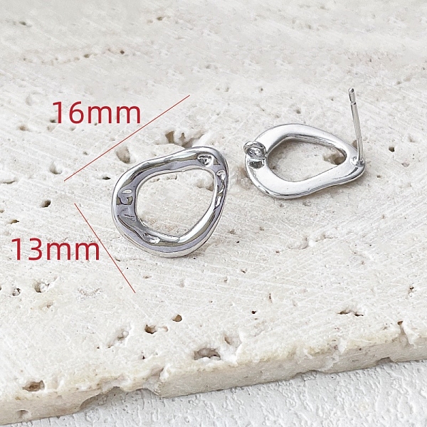 PandaHall Platinum Brass Stud Earrings Findings, with 925 Sterling Silver Pins and Loops, Teardrop, 16x13mm Brass Teardrop
PandaHall Platinum Brass Stud Earrings Findings, with 925 Sterling Silver Pins and Loops, Teardrop, 16x13mm Brass Teardrop