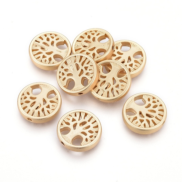 PandaHall Alloy Beads, Flat Round with Tree of Life, Lead Free & Nickel Free & Cadmium Free, Real 18K Gold Plated, Matte Gold Color, 18x4mm...
PandaHall Alloy Beads, Flat Round with Tree of Life, Lead Free & Nickel Free & Cadmium Free, Real 18K Gold Plated, Matte Gold Color, 18x4mm...