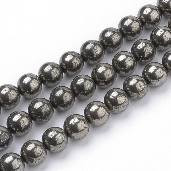PandaHall Natural Pyrite Beads Strands, Round, 6mm, Hole: 1mm, about 63~67pcs/strand, 14.96 inch(38cm) Pyrite Round
PandaHall Natural Pyrite Beads Strands, Round, 6mm, Hole: 1mm, about 63~67pcs/strand, 14.96 inch(38cm) Pyrite Round