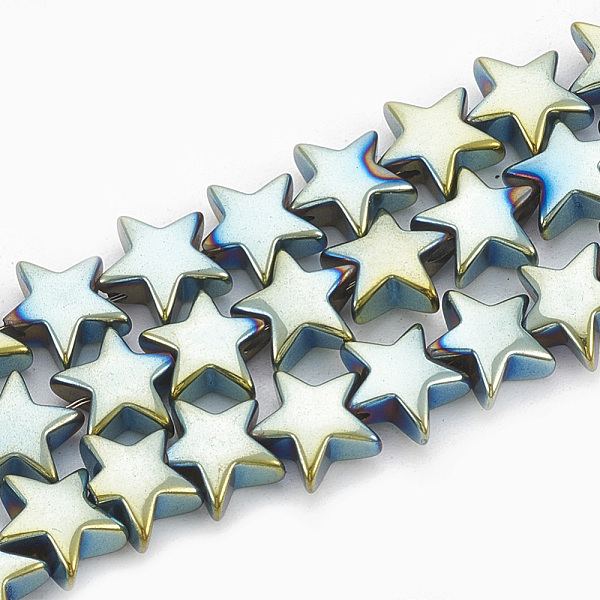 PandaHall Electroplate Non-magnetic Synthetic Hematite Beads Strands, Star, Green Plated, 7~8x7~8x3~3.5mm, Hole: 1mm, about 65pcs/strand...
PandaHall Electroplate Non-magnetic Synthetic Hematite Beads Strands, Star, Green Plated, 7~8x7~8x3~3.5mm, Hole: 1mm, about 65pcs/strand...