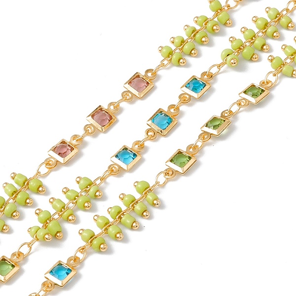 PandaHall Handmade Eco-friendly Brass Square Link Chains, with Glass & Seed Beaded, Real 18K Gold Plated, Lead Free & Cadmium Free, Soldered...
PandaHall Handmade Eco-friendly Brass Square Link Chains, with Glass & Seed Beaded, Real 18K Gold Plated, Lead Free & Cadmium Free, Soldered...