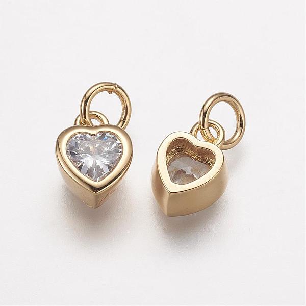 PandaHall Brass Micro Pave Grade AAA Cubic Zirconia Charms, Lead Free & Nickel Free & Cadmium Free, Heart, Real 18K Gold Plated, 9x6.5x4mm..., Clear
PandaHall Brass Micro Pave Grade AAA Cubic Zirconia Charms, Lead Free & Nickel Free & Cadmium Free, Heart, Real 18K Gold Plated, 9x6.5x4mm..., Clear