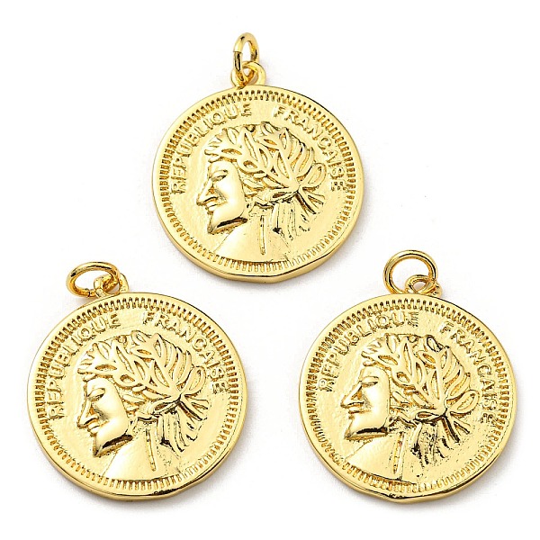 PandaHall Brass Pendants, with Jump Ring, Long-Lasting Plated, Lead Free & Cadmium Free, Flat Round with Woman Charm, Real 18K Gold Plated...
PandaHall Brass Pendants, with Jump Ring, Long-Lasting Plated, Lead Free & Cadmium Free, Flat Round with Woman Charm, Real 18K Gold Plated...