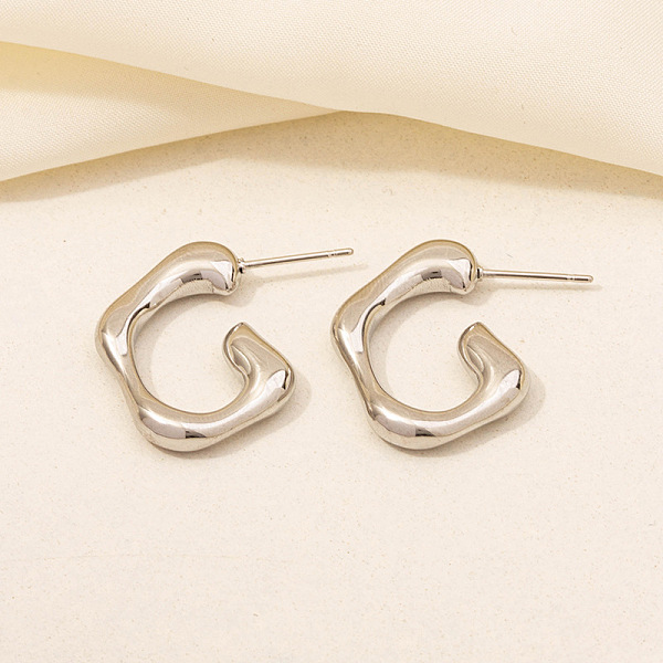 PandaHall Irregular C Shape Stainless Steel Hoop Earrings for Women, Real 18K Gold Plated Stainless Steel
PandaHall Irregular C Shape Stainless Steel Hoop Earrings for Women, Real 18K Gold Plated Stainless Steel