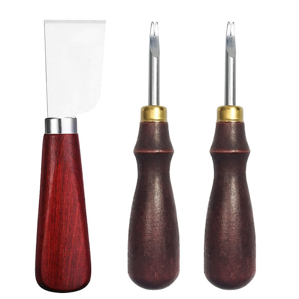 PandaHall Leather Crafting Tools Set, with Leather Skiving Knife & Edge Beveler, for Sewing Leather Craft Making, Coconut Brown, 3pcs/set...
PandaHall Leather Crafting Tools Set, with Leather Skiving Knife & Edge Beveler, for Sewing Leather Craft Making, Coconut Brown, 3pcs/set...