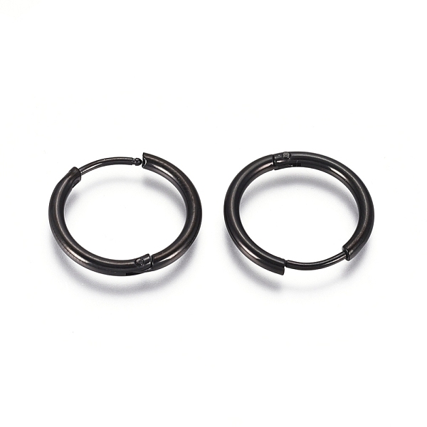 PandaHall 304 Stainless Steel Huggie Hoop Earrings, with 316 Surgical Stainless Steel Pin, Ring, Electrophoresis Black, 18x2mm, 12 Gauge...
PandaHall 304 Stainless Steel Huggie Hoop Earrings, with 316 Surgical Stainless Steel Pin, Ring, Electrophoresis Black, 18x2mm, 12 Gauge...