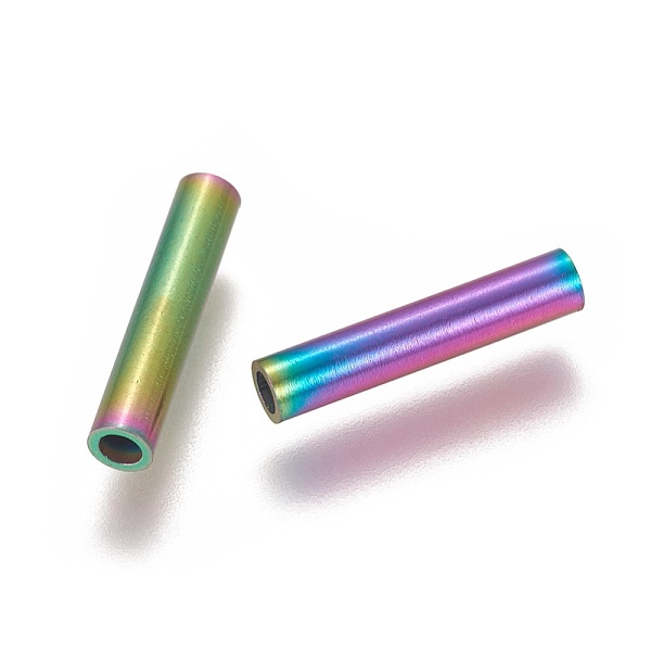 PandaHall Ion Plating(IP) 304 Stainless Steel Tube Beads, Rainbow Color, 15x3mm, Hole: 2mm 304 Stainless Steel Tube
PandaHall Ion Plating(IP) 304 Stainless Steel Tube Beads, Rainbow Color, 15x3mm, Hole: 2mm 304 Stainless Steel Tube
