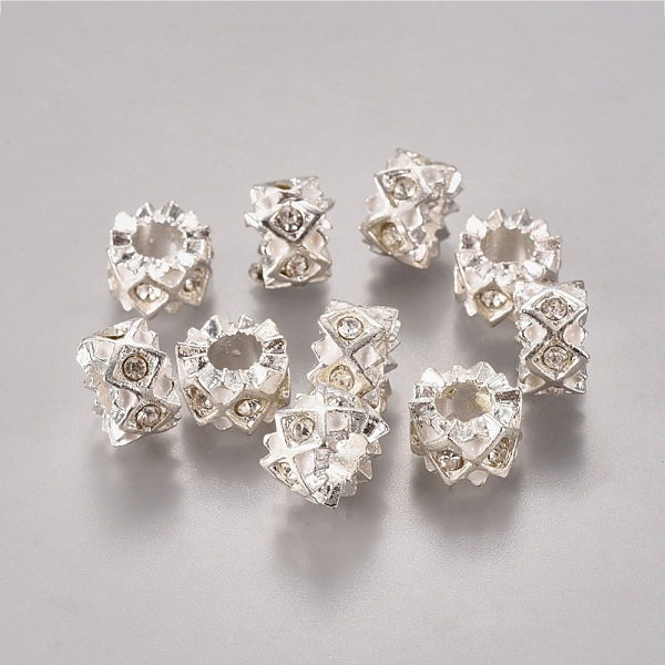 PandaHall Alloy Enamel European Beads, with Grade A Rhinestone, Large Hole Beads, Column, Silver Color Plated, White, 11x6mm, Hole: 5mm...
PandaHall Alloy Enamel European Beads, with Grade A Rhinestone, Large Hole Beads, Column, Silver Color Plated, White, 11x6mm, Hole: 5mm...
