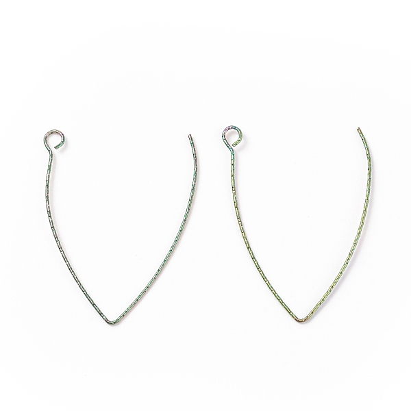 PandaHall Ion Plating(IP) 316 Stainless Steel Earrings Finding, Earring Hooks, with Horizontal Loop, Rainbow Color, 40x25x0.7mm, Hole: 2.5mm...
PandaHall Ion Plating(IP) 316 Stainless Steel Earrings Finding, Earring Hooks, with Horizontal Loop, Rainbow Color, 40x25x0.7mm, Hole: 2.5mm...