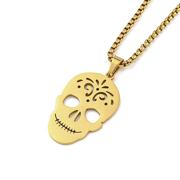 PandaHall 201 Stainless Steel Pendant Necklaces for Man, Skull, Real 18K Gold Plated, 23.58 inch(59.9cm), Skull: 35.5x21.5x1.3mm 201...
PandaHall 201 Stainless Steel Pendant Necklaces for Man, Skull, Real 18K Gold Plated, 23.58 inch(59.9cm), Skull: 35.5x21.5x1.3mm 201...
