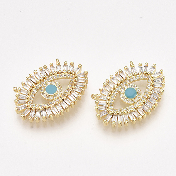 PandaHall Brass Micro Pave Cubic Zirconia Pendants, with Enamel, Eye, Golden, Clear, 19.5x28.5x3mm, Hole: 1mm Brass+Cubic Zirconia Eye Clear
PandaHall Brass Micro Pave Cubic Zirconia Pendants, with Enamel, Eye, Golden, Clear, 19.5x28.5x3mm, Hole: 1mm Brass+Cubic Zirconia Eye Clear