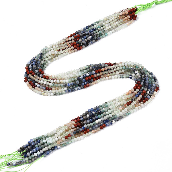PandaHall Natural Mixed Gemstone Beads Strands, Round Beads, Faceted, 3~3.5x3mm, Hole: 0.5mm, about 129~132pcs/strand, 15.16''~15.55''...
PandaHall Natural Mixed Gemstone Beads Strands, Round Beads, Faceted, 3~3.5x3mm, Hole: 0.5mm, about 129~132pcs/strand, 15.16''~15.55''...