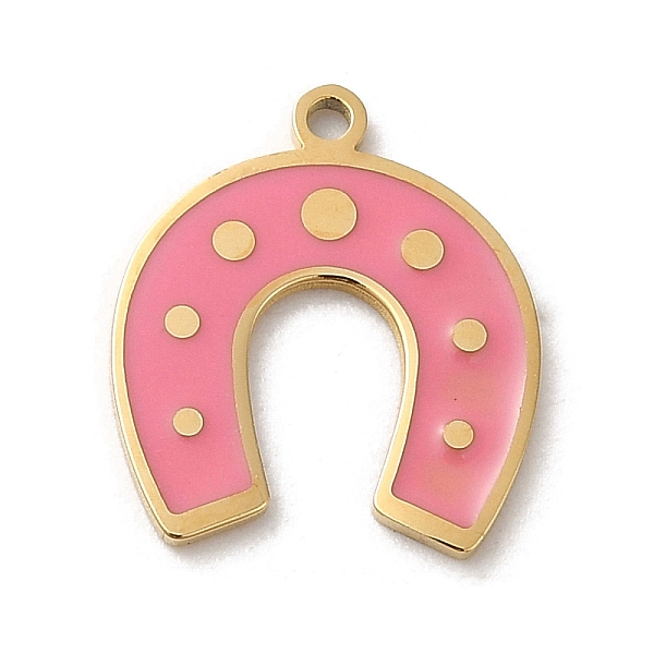 PandaHall 304 Stainless Steel Charms, with Enamel, Real 14K Gold Plated, Horseshoe Charm, Pink, 14x12x0.9mm, Hole: 1mm Stainless...
PandaHall 304 Stainless Steel Charms, with Enamel, Real 14K Gold Plated, Horseshoe Charm, Pink, 14x12x0.9mm, Hole: 1mm Stainless...