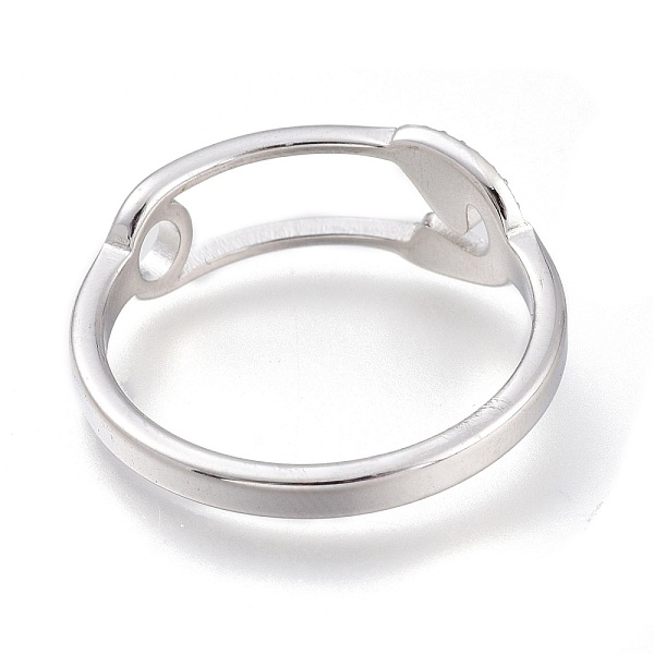 PandaHall 304 Stainless Steel Finger Rings, with Clear Cubic Zirconia, Wide Band Rings, Safety Pin Shape, Stainless Steel Color, US Size 7...
PandaHall 304 Stainless Steel Finger Rings, with Clear Cubic Zirconia, Wide Band Rings, Safety Pin Shape, Stainless Steel Color, US Size 7...