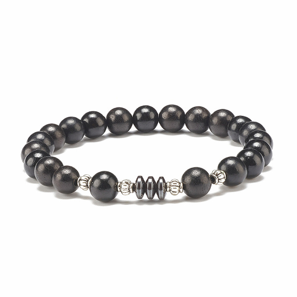 PandaHall Natural Wood & Synthetic Hematite Beaded Stretch Bracelet for Men Women, Black, Inner Diameter: 2-1/8 inch(5.4cm) Wood Black
PandaHall Natural Wood & Synthetic Hematite Beaded Stretch Bracelet for Men Women, Black, Inner Diameter: 2-1/8 inch(5.4cm) Wood Black
