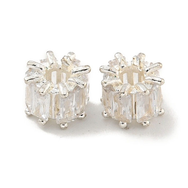 PandaHall Rack Plating Brass Micro Pave Pink Cubic Zirconia European Beads, Long-Lasting Plated, Lead Free & Cadmium Free, Column, Silver..., Clear
PandaHall Rack Plating Brass Micro Pave Pink Cubic Zirconia European Beads, Long-Lasting Plated, Lead Free & Cadmium Free, Column, Silver..., Clear