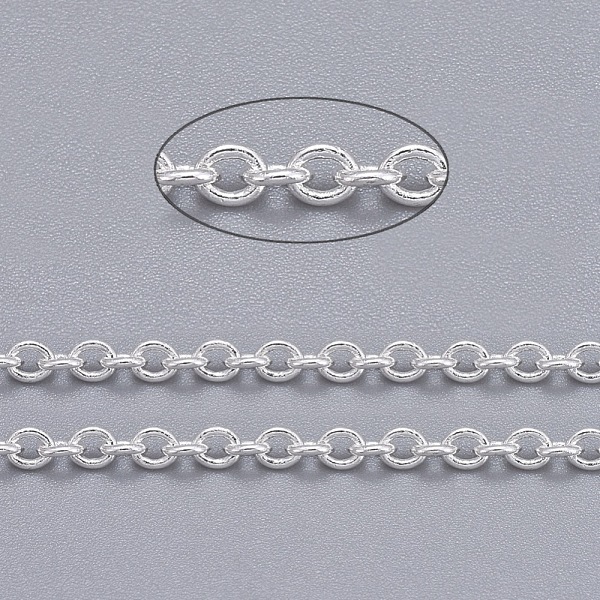 PandaHall Brass Cable Chains, Unwelded, with Spool, Cadmium Free & Lead Free, Silver Color Plated, 3x2x0.6mm, about 32.8 Feet(10m)/roll...
PandaHall Brass Cable Chains, Unwelded, with Spool, Cadmium Free & Lead Free, Silver Color Plated, 3x2x0.6mm, about 32.8 Feet(10m)/roll...