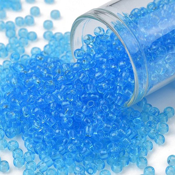 PandaHall TOHO Round Seed Beads, Japanese Seed Beads, (3) Transparent Aquamarine, 8/0, 3mm, Hole: 1mm, about 222pcs/10g Glass Cyan
PandaHall TOHO Round Seed Beads, Japanese Seed Beads, (3) Transparent Aquamarine, 8/0, 3mm, Hole: 1mm, about 222pcs/10g Glass Cyan