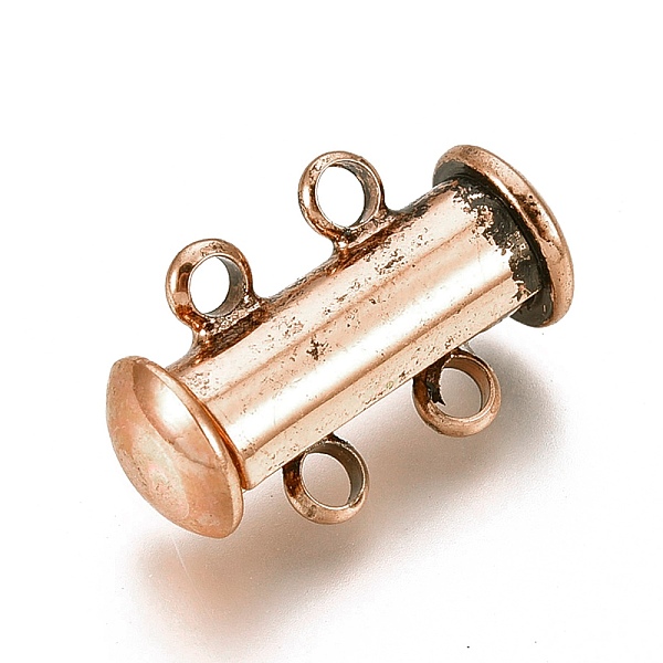 PandaHall 2-Strands 4-Holes Tube Brass Magnetic Slide Lock Clasps, Nickel Free, Red Copper, 16x10x7mm, Hole: 1.5mm Brass
PandaHall 2-Strands 4-Holes Tube Brass Magnetic Slide Lock Clasps, Nickel Free, Red Copper, 16x10x7mm, Hole: 1.5mm Brass
