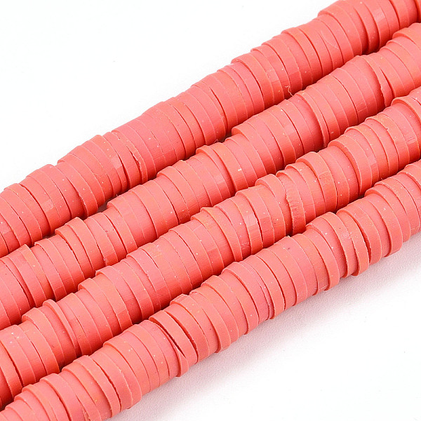PandaHall Handmade Polymer Clay Beads, Disc/Flat Round, Heishi Beads, Salmon, 6x1mm, Hole: 2mm, about 380~400pcs/strand, 17.7 inch Polymer..., Red
PandaHall Handmade Polymer Clay Beads, Disc/Flat Round, Heishi Beads, Salmon, 6x1mm, Hole: 2mm, about 380~400pcs/strand, 17.7 inch Polymer..., Red