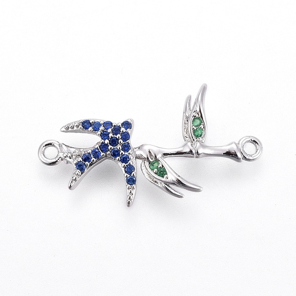 PandaHall Brass Micro Pave Cubic Zirconia Links, Swallow, Colorful, Platinum, 25x14x2.5mm, Hole: 1.2mm Brass+Cubic Zirconia Bird
PandaHall Brass Micro Pave Cubic Zirconia Links, Swallow, Colorful, Platinum, 25x14x2.5mm, Hole: 1.2mm Brass+Cubic Zirconia Bird