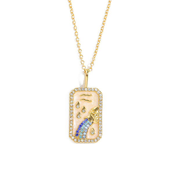 PandaHall Brass Micro Pave Cubic Zirconia Rectangle with Constellation Pendant Necklaces, with Enamel, Cable Chain Necklace for Women...
PandaHall Brass Micro Pave Cubic Zirconia Rectangle with Constellation Pendant Necklaces, with Enamel, Cable Chain Necklace for Women...