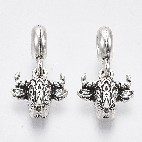 PandaHall Alloy European Dangle Charms, Large Hole Pendants, Cattle Head, Antique Silver, 24mm, Hole: 5mm, Cattle: 13.5x13.5x4.5mm Alloy...
PandaHall Alloy European Dangle Charms, Large Hole Pendants, Cattle Head, Antique Silver, 24mm, Hole: 5mm, Cattle: 13.5x13.5x4.5mm Alloy...