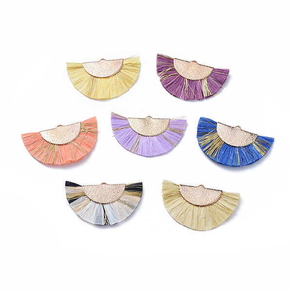 PandaHall Raffia Tassel Pendants, with Metallic Cords & Brass Findings, Fan Shaped, Golden, Mixed Color, 27x45x3mm, Hole: 1x3mm Raffia..., Multicolor
PandaHall Raffia Tassel Pendants, with Metallic Cords & Brass Findings, Fan Shaped, Golden, Mixed Color, 27x45x3mm, Hole: 1x3mm Raffia..., Multicolor