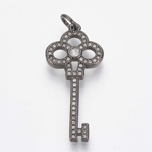 PandaHall Brass Micro Pave Cubic Zirconia Pendants, with Jump Rings, Key, Clear, Gunmetal, 32x14x2.5mm, Hole: 4mm Brass+Cubic Zirconia Key...
PandaHall Brass Micro Pave Cubic Zirconia Pendants, with Jump Rings, Key, Clear, Gunmetal, 32x14x2.5mm, Hole: 4mm Brass+Cubic Zirconia Key...