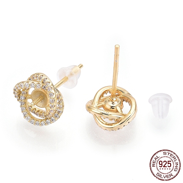PandaHall 925 Sterling Silver Micro Pave Cubic Zirconia Stud Earring Findings, for Half Drilled Beads, Flower, Nickel Free, with S925 Stamp..., Clear
PandaHall 925 Sterling Silver Micro Pave Cubic Zirconia Stud Earring Findings, for Half Drilled Beads, Flower, Nickel Free, with S925 Stamp..., Clear