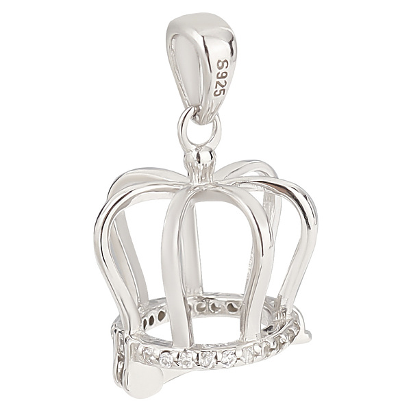 PandaHall 1Pc 925 Sterling Silver Micro Pave Cubic Zirconia Pendants, Hollow Crown Bead Cage Pendants, Platinum, 16x10.5~13mm, Hole: 5x3mm...
PandaHall 1Pc 925 Sterling Silver Micro Pave Cubic Zirconia Pendants, Hollow Crown Bead Cage Pendants, Platinum, 16x10.5~13mm, Hole: 5x3mm...