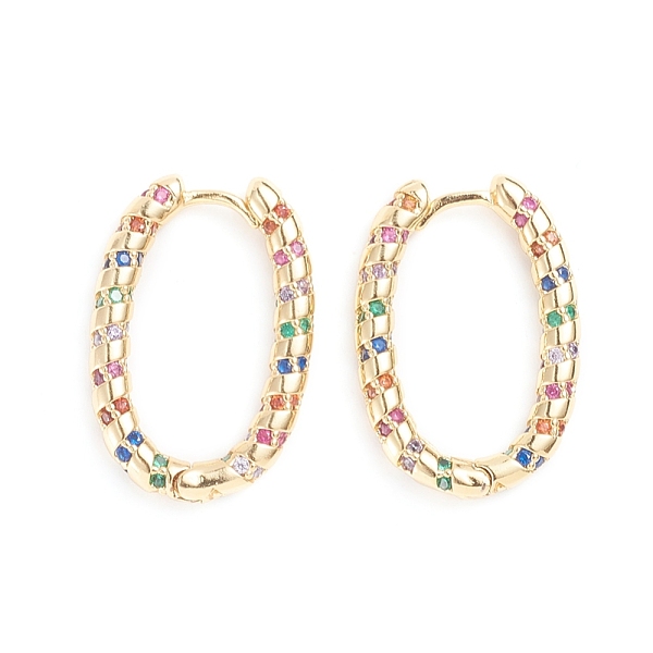 PandaHall Brass Micro Pave Cubic Zirconia Huggie Hoop Earrings, Long-Lasting Plated, Oval, Colorful, 9 Gauge, 25.5x17.8x3mm, Pin: 1mm Cubic...
PandaHall Brass Micro Pave Cubic Zirconia Huggie Hoop Earrings, Long-Lasting Plated, Oval, Colorful, 9 Gauge, 25.5x17.8x3mm, Pin: 1mm Cubic...