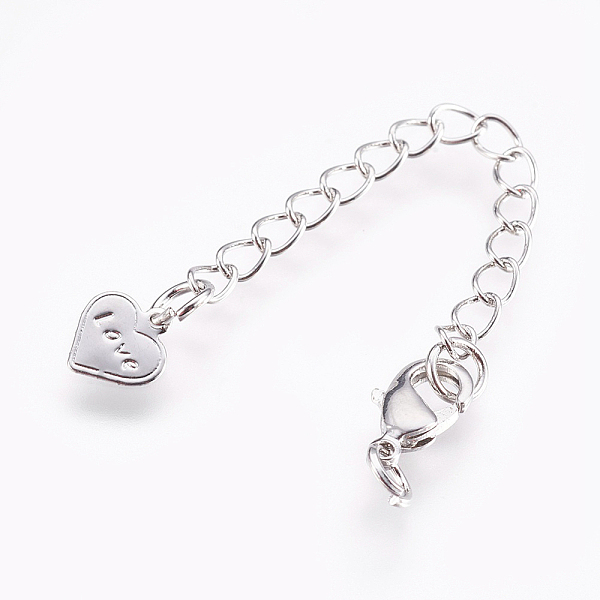PandaHall Brass Chain Extender, with Lobster Claw Clasps, Cadmium Free & Nickel Free & Lead Free, Long-Lasting Plated, Heart with Word Love...
PandaHall Brass Chain Extender, with Lobster Claw Clasps, Cadmium Free & Nickel Free & Lead Free, Long-Lasting Plated, Heart with Word Love...