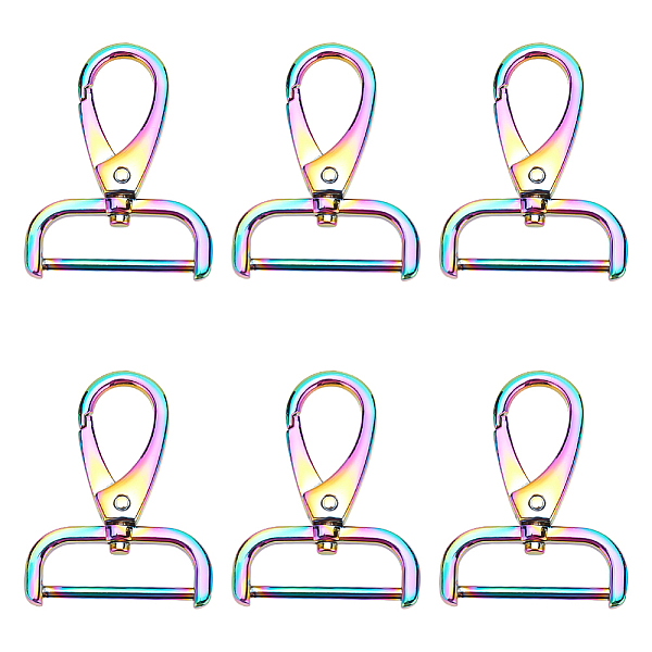 PandaHall WADORN 6Pcs Zinc Alloy Swivel Lobster Claw Clasps, Rainbow Color, 51x39.5x7.5mm, Hole: 20.5x12.5mm Alloy
PandaHall WADORN 6Pcs Zinc Alloy Swivel Lobster Claw Clasps, Rainbow Color, 51x39.5x7.5mm, Hole: 20.5x12.5mm Alloy